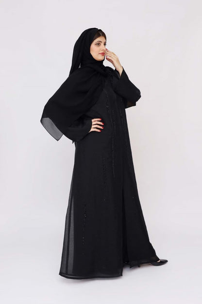 Front Beads work Abaya