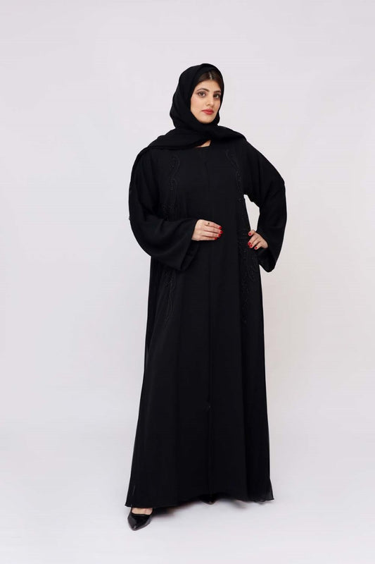 Black Hamdmade nida Abaya